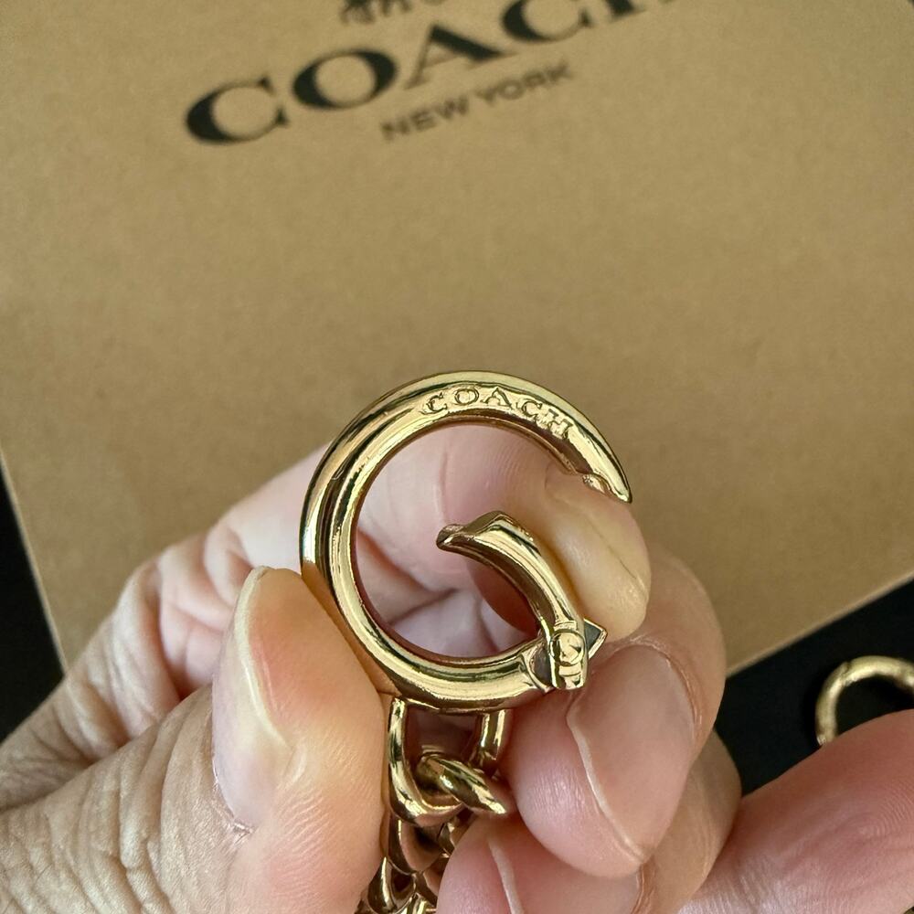 Authentic ‼️Coach Gold Chain Bag Charm Accessory - Picture 6 of 7